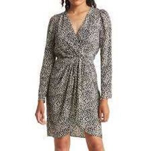Lucy Paris NEW Leopard Dress Ruched Pleated Glam Business Animal